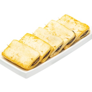 Жареный тофу с баклажанной начинкой